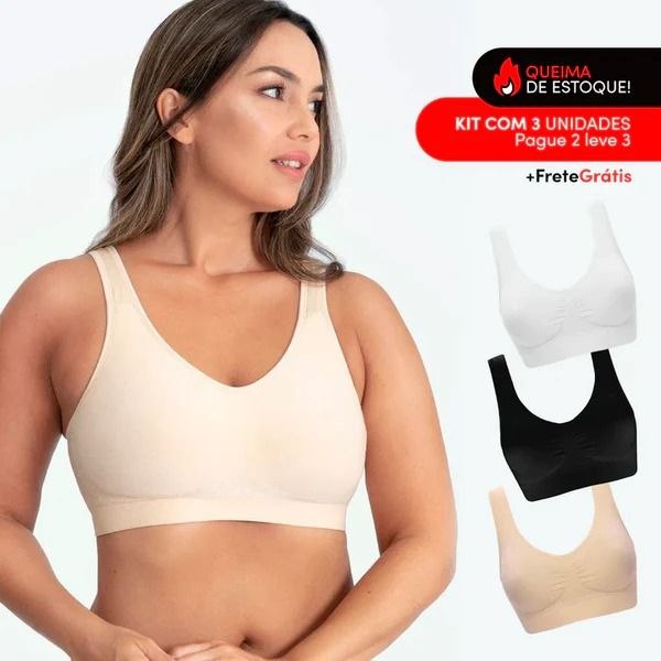 Liberte-se do Desconforto com Flexi Confort - O Sutiã que Transforma sua Experiência!(Compre 1, Leve 3)